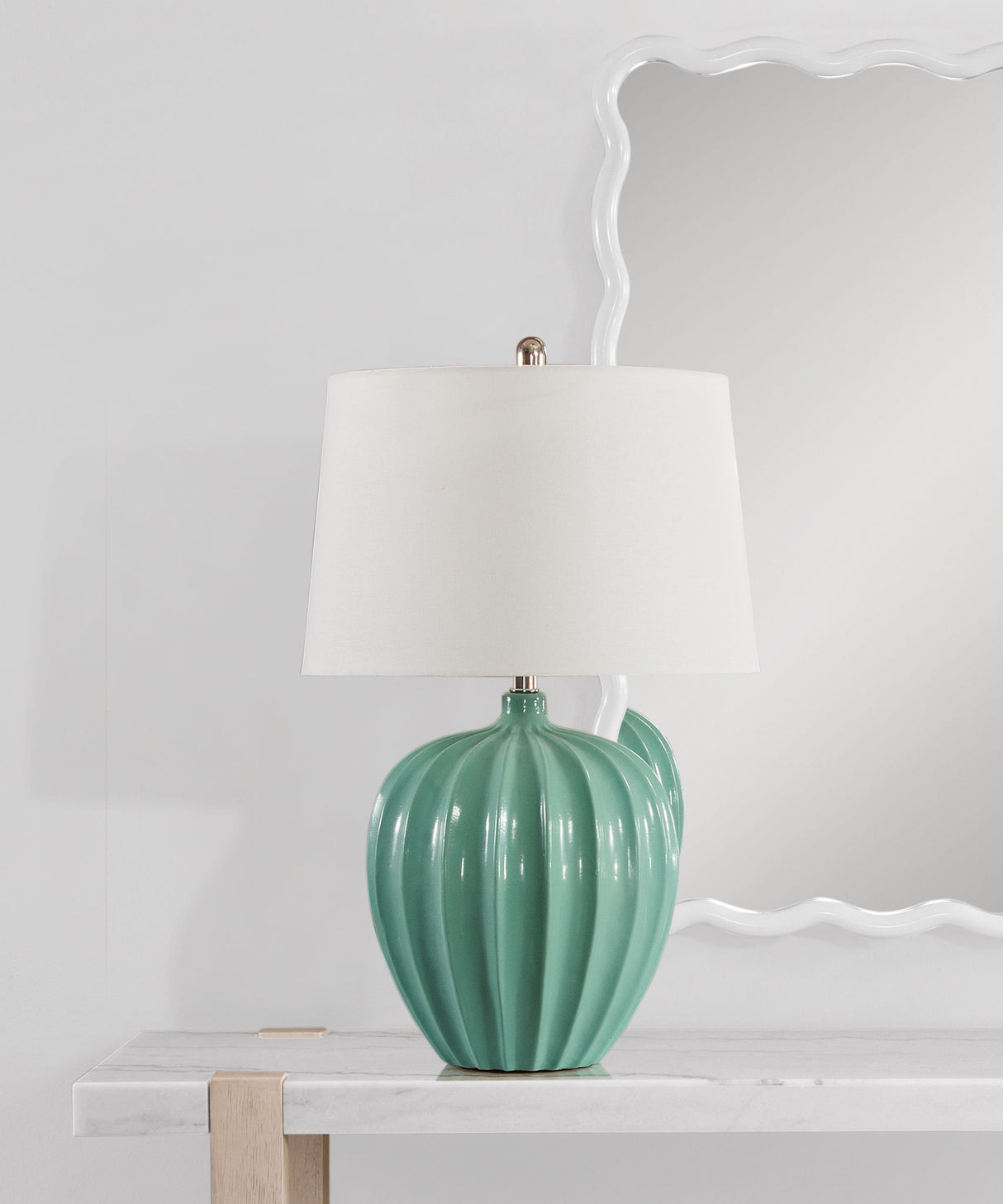 Lotus - Seafoam Table Lamp - Soft Seafoam
