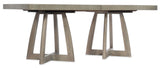 Affinity - 78" Rectangle Pedestal Dining Table With 2-18" Leaves - Gray