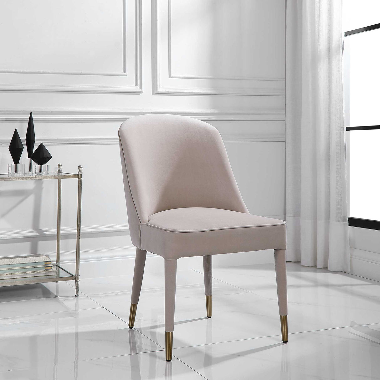Brie - Armless Chair, Set Of 2 - Champagne