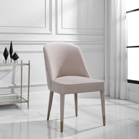 Brie - Armless Chair, Set Of 2 - Champagne