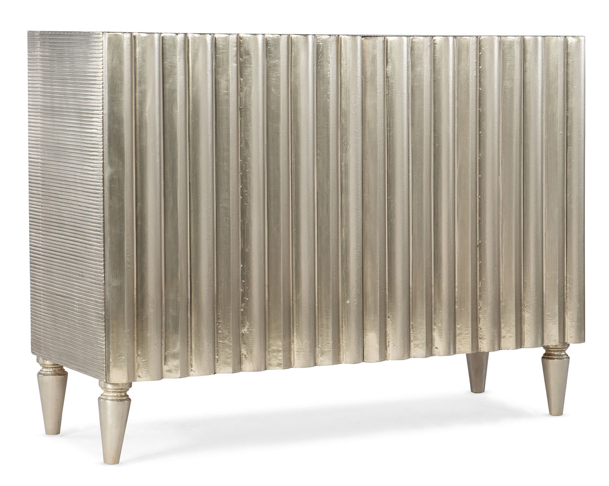 Melange - Mackenna 2-Door Chest - Pearl Silver
