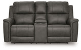 Bleckley - Power Reclining Loveseat With Console / Adjustable Headrest