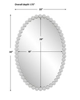 Serna - White Oval Mirror