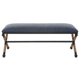 Firth - Rustic Bench - Navy
