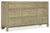 Surfrider - 9-Drawer Dresser - Light Brown