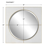Cyprus - Square Mirror - White