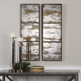 Rahila - Antiqued Mirror, Set Of 2 - Black