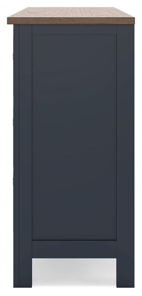 Landocken - Dresser - Brown / Blue