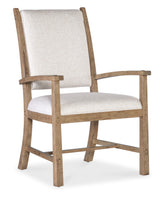 Vineyard Row - Post Back Upholstered Arm Chair (Set of 2) - Beige