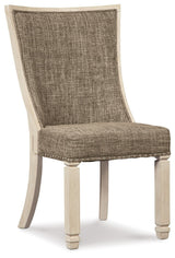 Bolanburg - Dining UPH Side Chair (Set of 2) - Lattice Back - Brown / Beige