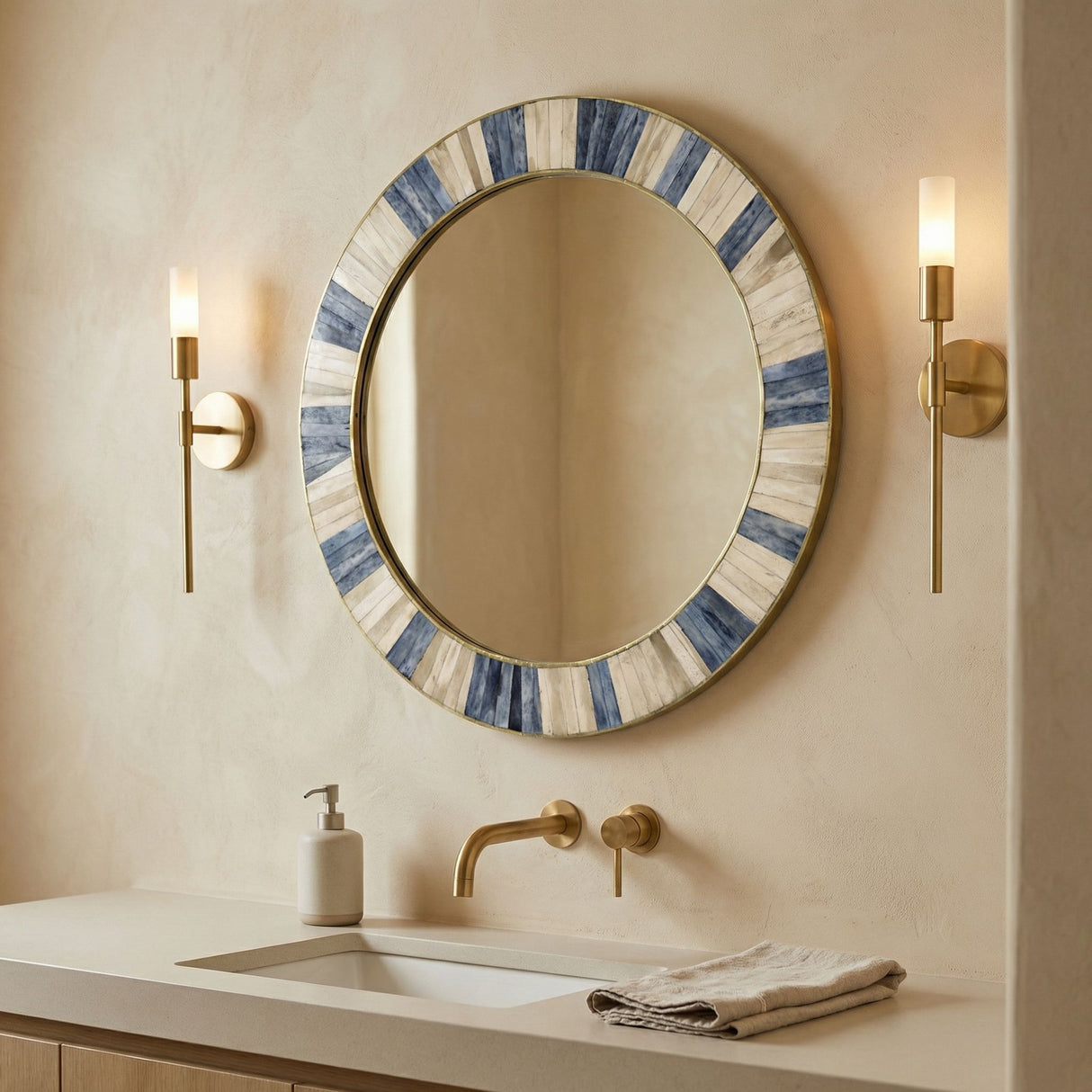 Keena - Wall Mirror - Blue