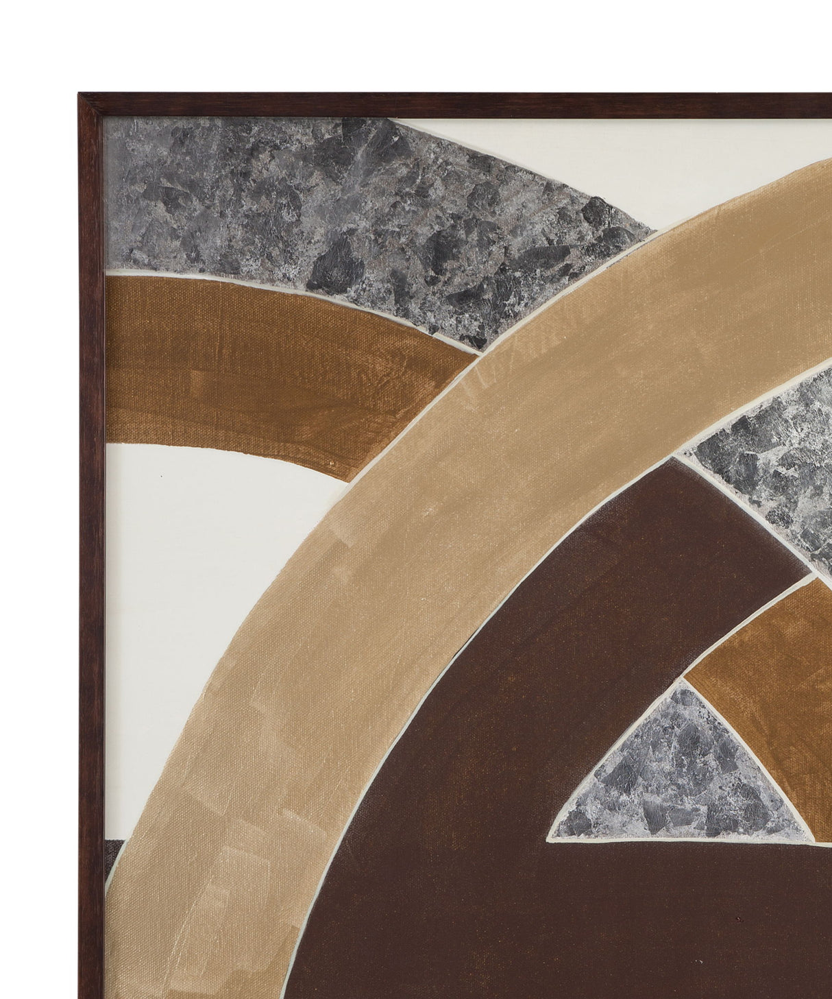 Neutral Geometry Framed Print (Set of 2) - Brown