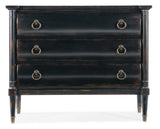 Charleston - Three Drawer Chest, Armoire Base - Black