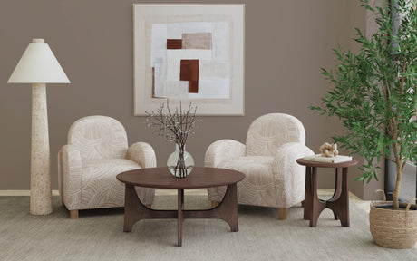 Dunnigan - Oak End Table - Dark Brown