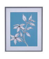 Botanic Drawing I Framed Print - Blue