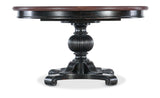Charleston - Round Pedestal Dining Table With 1-20in leaf - Dark Brown