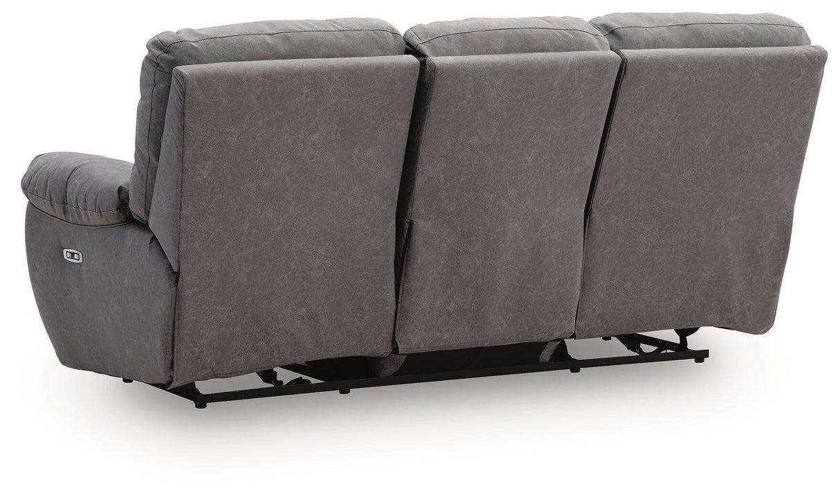 Bakerstein - Power Reclining Sofa With Adjustable Headrest - Galaxy