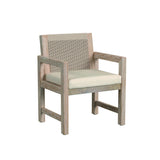 Sedona - Dining Chair In Canvas, No Welt - Coastal Teak / Latte Wicker