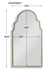 Arch Top Frame Mirror - Warm Silver