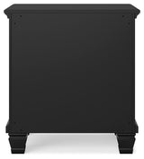 Lanolee - Two Drawer Nightstand - Black