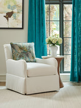 Ocean Breeze - Palm Frond Swivel Chair - White