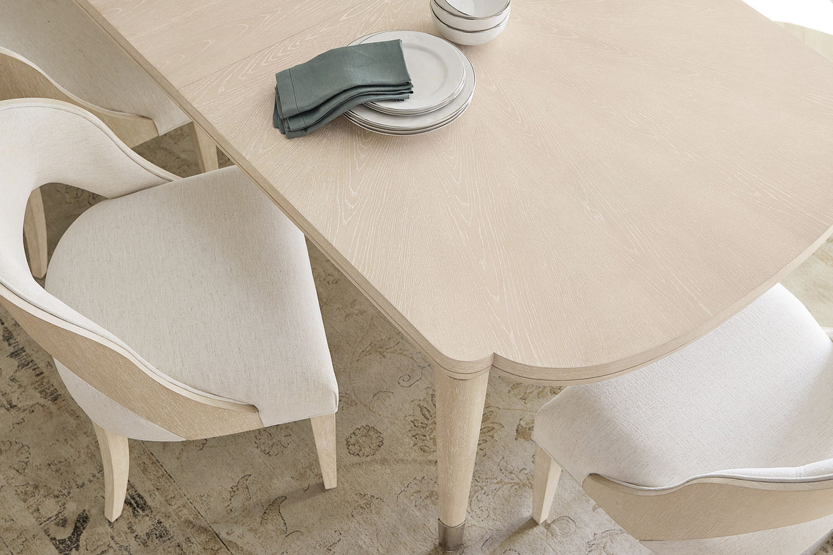 Nouveau Chic - Rectangle Dining Table With 1-22in Leaf - Light Brown