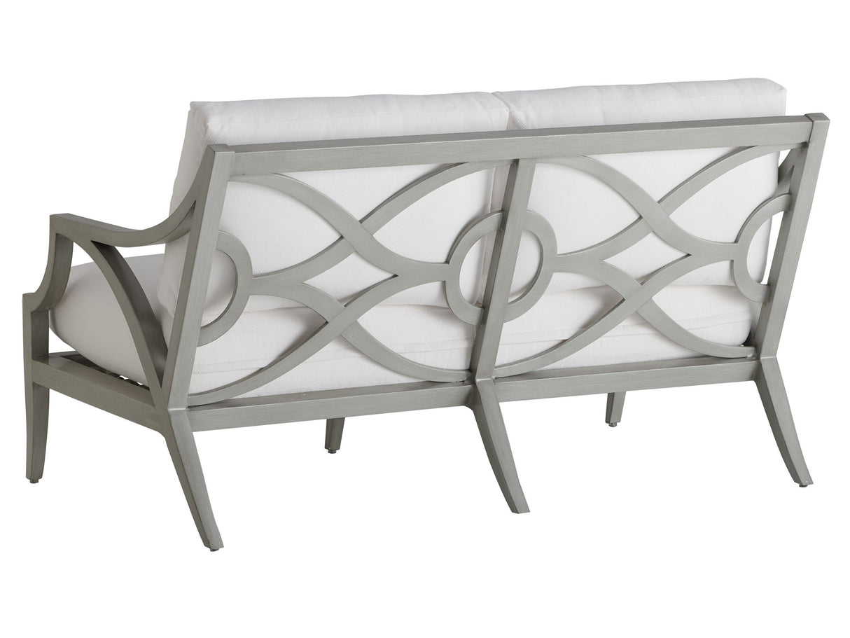 Silver Sands - Metal Loveseat - Pearl Silver