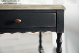 Ciao Bella - Rectangular End Table - Light Brown / Black