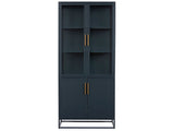 Getaway - Santorini Tall Metal Kitchen Cabinet - Black