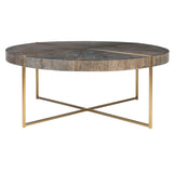 Taja - Round Coffee Table - Brown, Dark