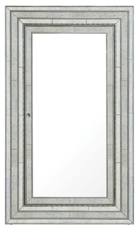 Melange - Glamour Floor Mirror With Jewelry Armoire Storage - Champagne