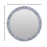 Radial - Bone Wall Mirror - Light Blue
