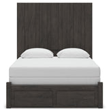 Fraluna - 3 Pc. - Queen Panel Storage Bed, Dresser And Mirror - Charcoal