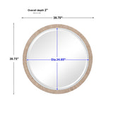 Carbet - Round Rope Mirror - Light Brown