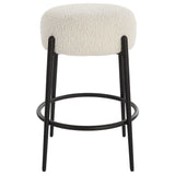 Arles - Plush Counter Stool - White
