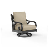 Monterey - Swivel Rocker, With Self Welt - Linen Stone / Black