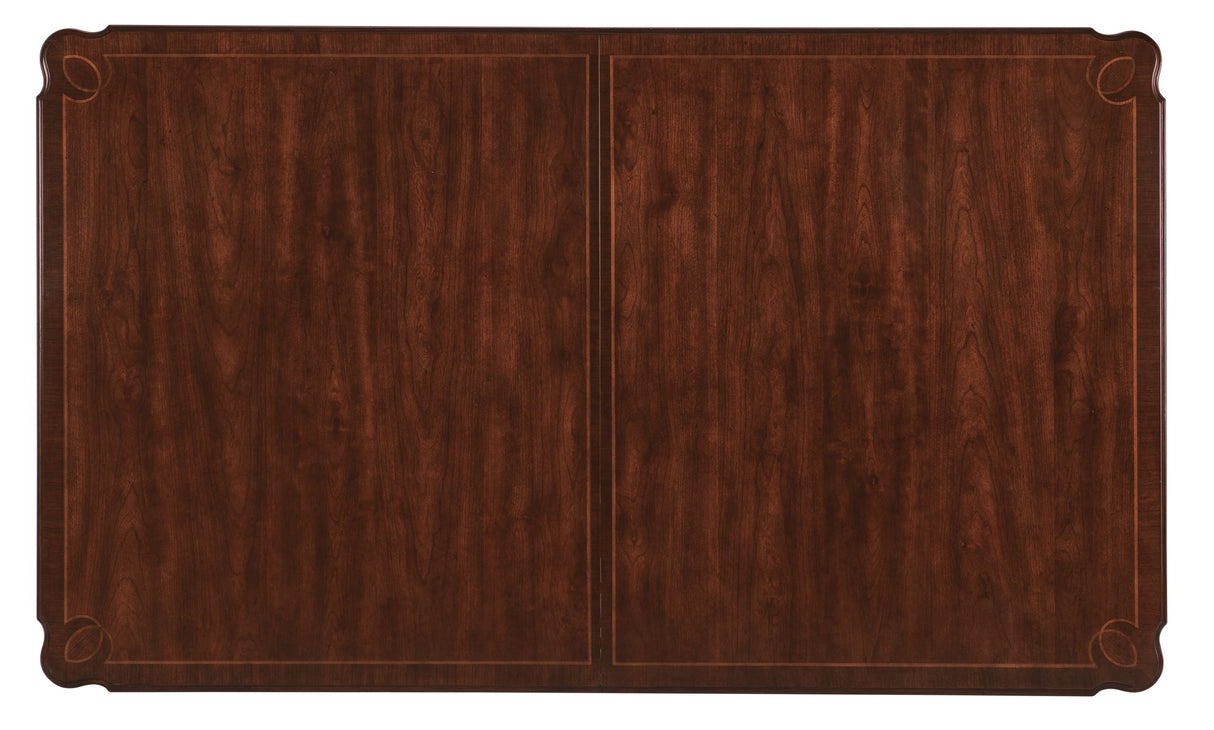 Charleston - Rectangle Leg Dining Table With 2-22in leaves - Dark Brown