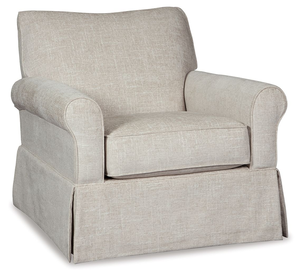 Searcy - Swivel Glider Accent Chair - Quartz