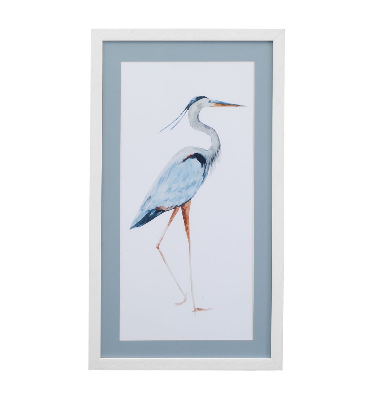 Heron I Framed Print - White