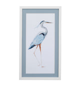Heron I Framed Print - White