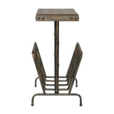 Sonora - Industrial Magazine Accent Table - Brown, Dark