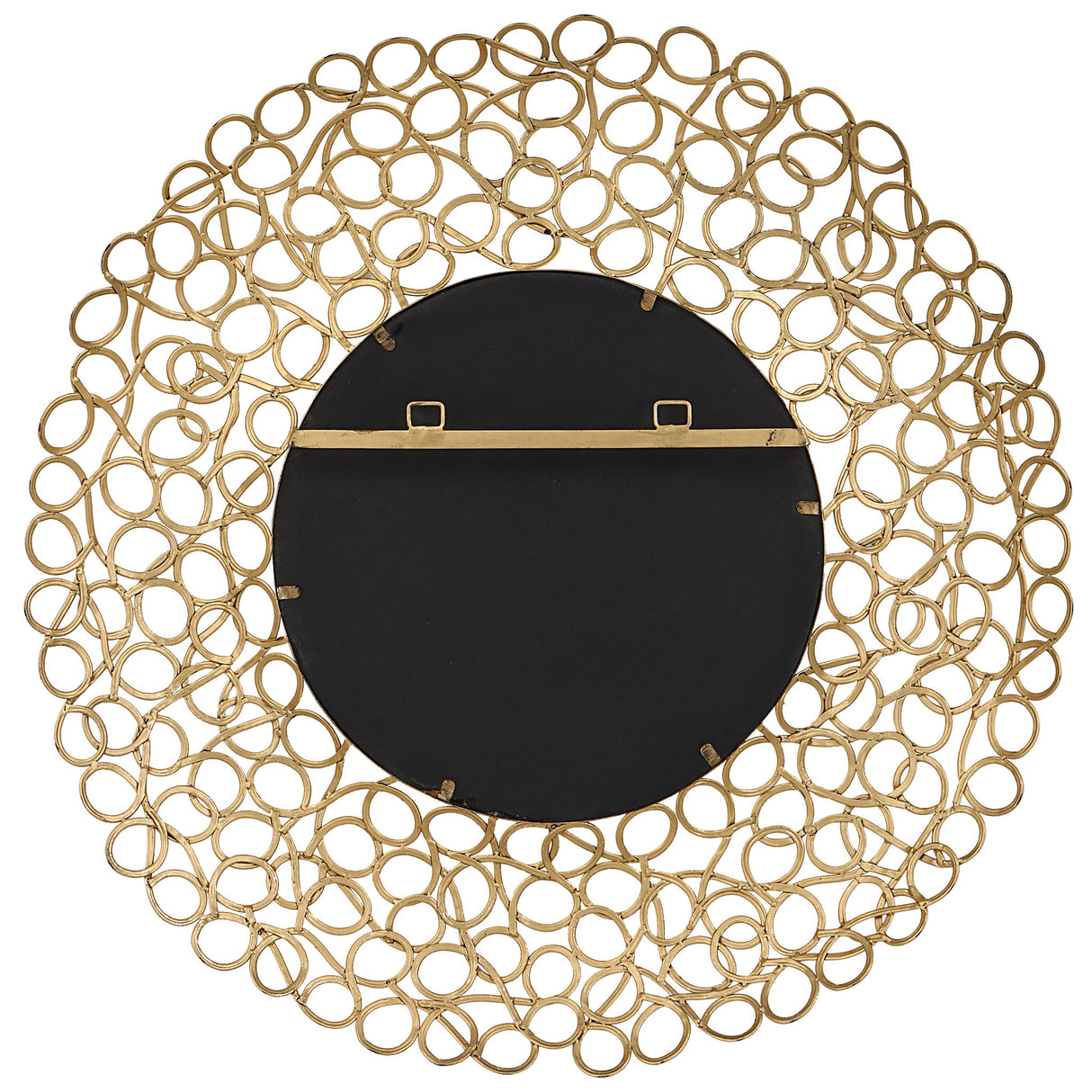 Swirl - Round Mirror - Gold