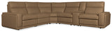 MS - Simone Six-Piece Power Reclining Sectional - Dark Brown