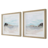 Glacial Coast - Framed Prints, Set Of 2 - Light Brown