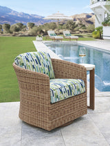 Palm Desert Poolside - Swivel Occassional Chair - Dark Brown / Green