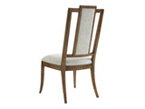 Bali Hai - St. Barts Splat Back Side Chair - Dark Brown / Beige
