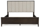 Westonfort - King Upholstered Panel Bed - Espresso