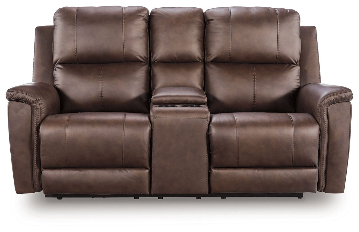 Bleckley - Power Reclining Loveseat With Console / Adjustable Headrest