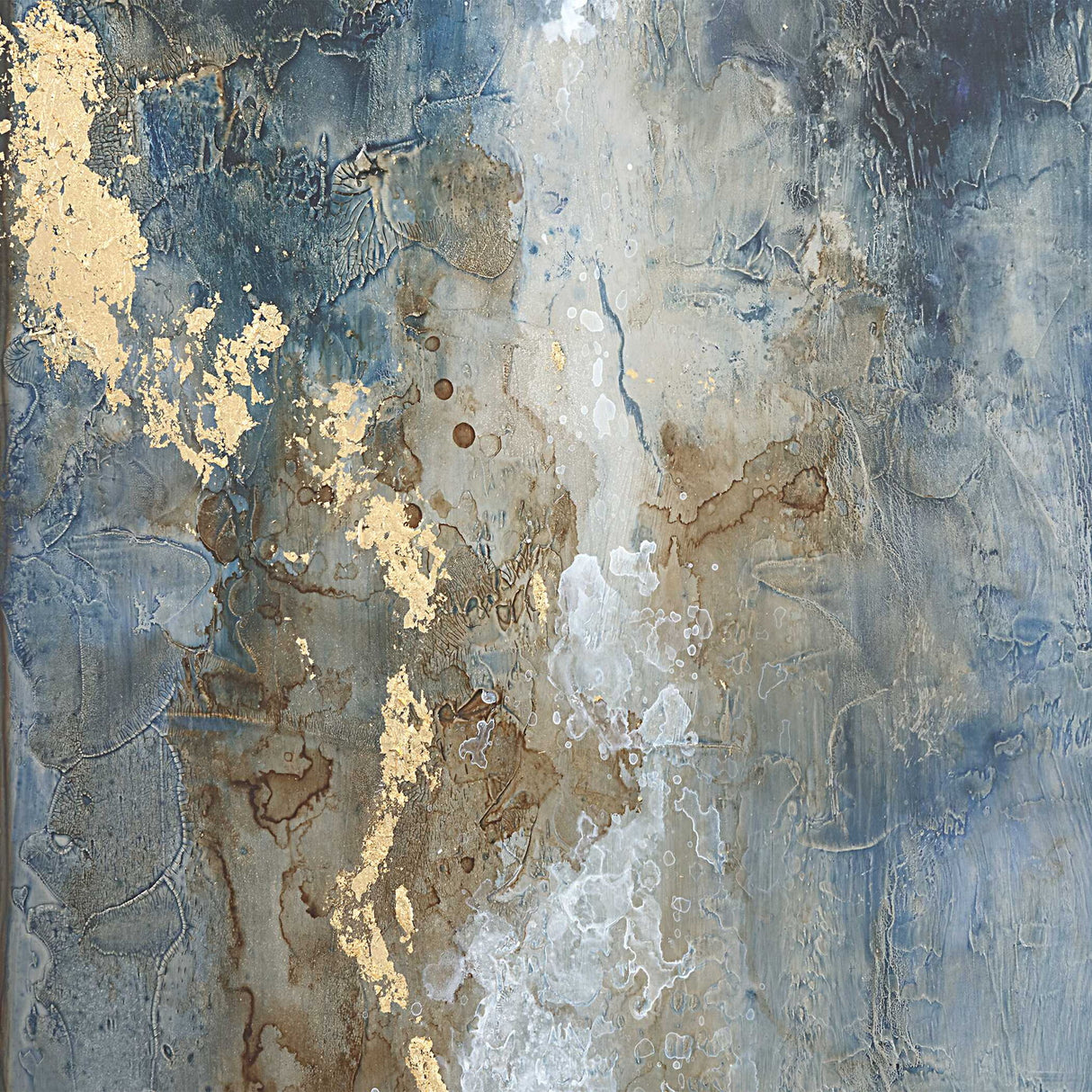 Rendezvous - Hand Painted Abstract Art - Blue