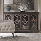 Belino - Wooden 4 Door Chest - Brown, Dark